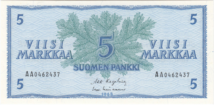 5 Markkaa 1963 AA0462437